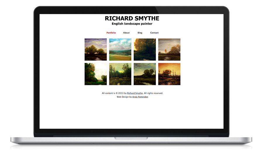 Screen shot of Richard Smythe website